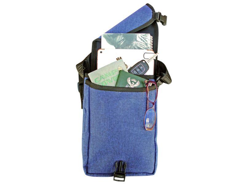 Camp Cover Travel Shoulder Bag Cotton Navy - Livestainable.co.za