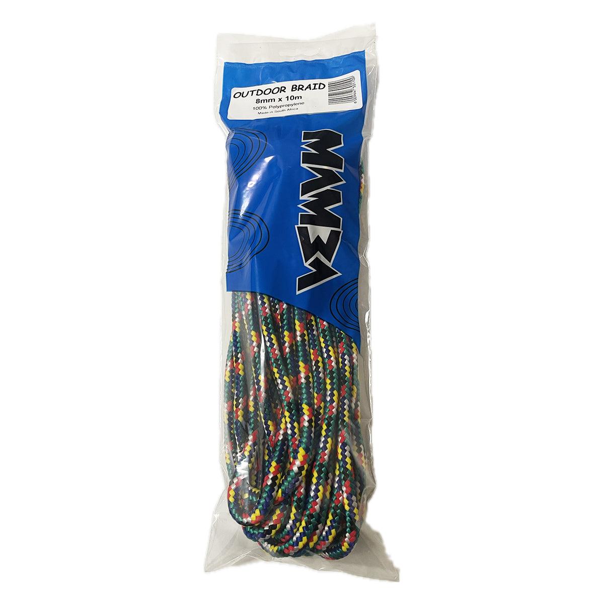 Mamba Rope Lightduty Outdoor Braid 8 Mm 10 M - Livestainable.co.za