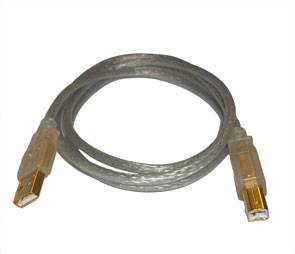 Lead Usb A Plug To B Plug 1.8m Clear X 45002