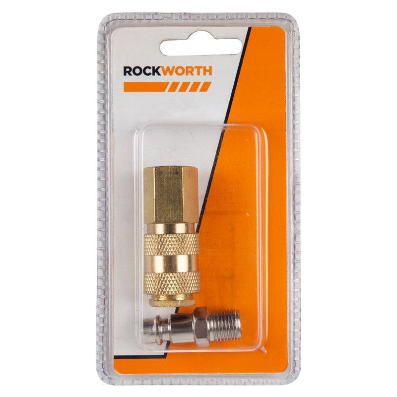 Rockworth Coupler Quick Female & Press In Male 1/4 - Livestainable.co.za