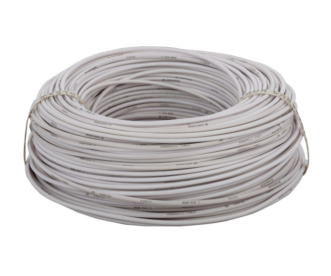 Wire M/S Csa=0.2 O=1.4 White 100m/Roll Ul1007 Str Awg24 White