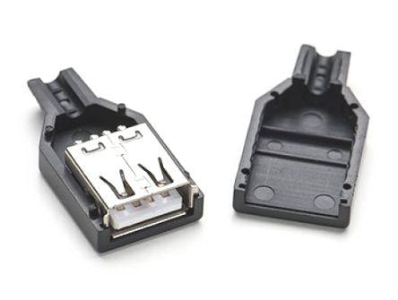 Rewireable Usb A Socket In Black Housing 180386 - Livestainable.co.za