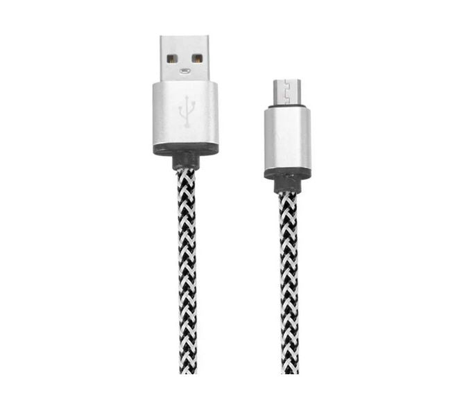 Micro Usb To Usb A 0.3 M Data Lead Silver 200455