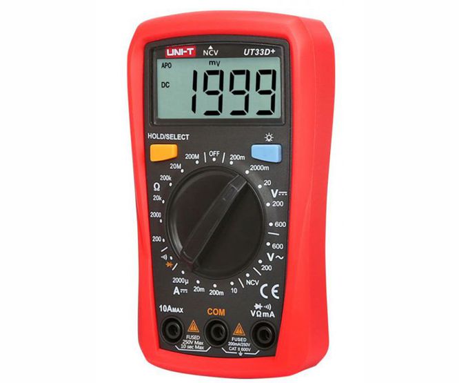 Multimeter 3 1/2 Digits Auto Off 500 V 10 A Ut33 D+
