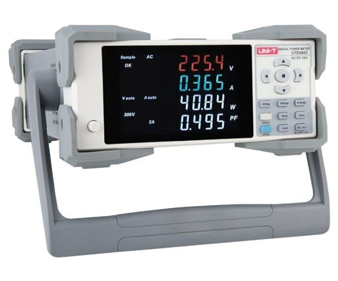 Digital Power Meter 5 Digit 600 V 20 A 400 Hz Ute9802+