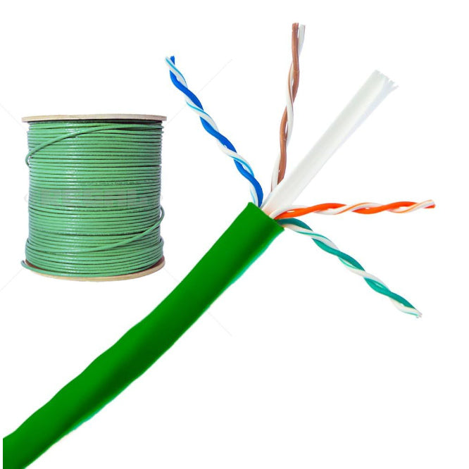 Cat6 E 8 C Stranded Unshielded Green Cable 500m/Drum Utp6 Efgr