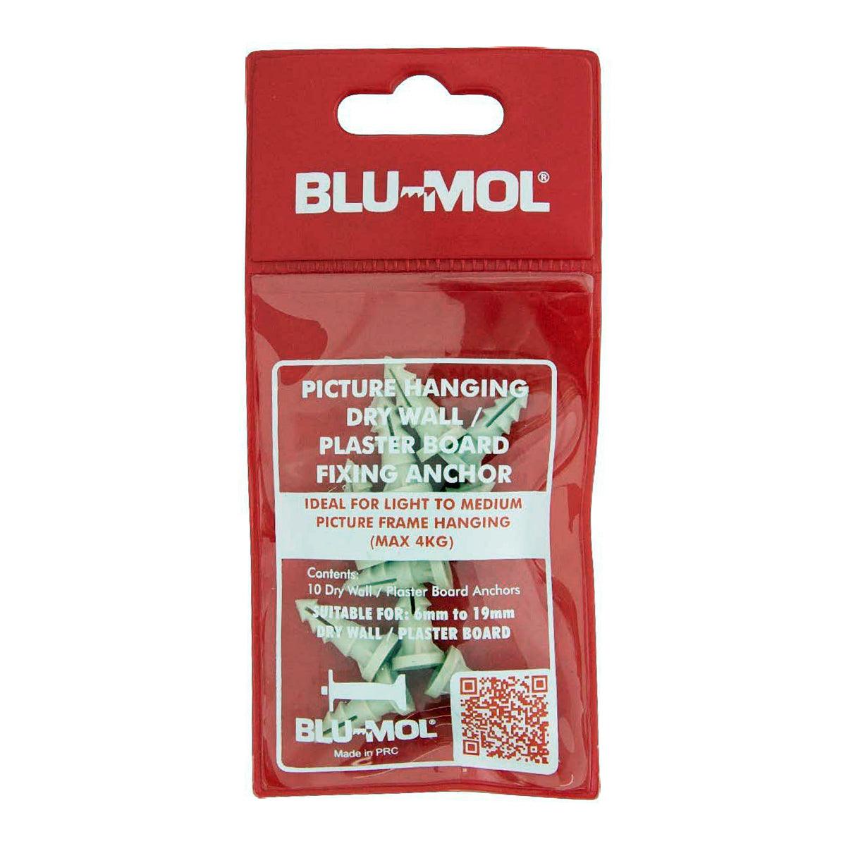 Blu Mol Drywall / Plaster Board Fixing Anchor 10 Pk - Livestainable.co.za