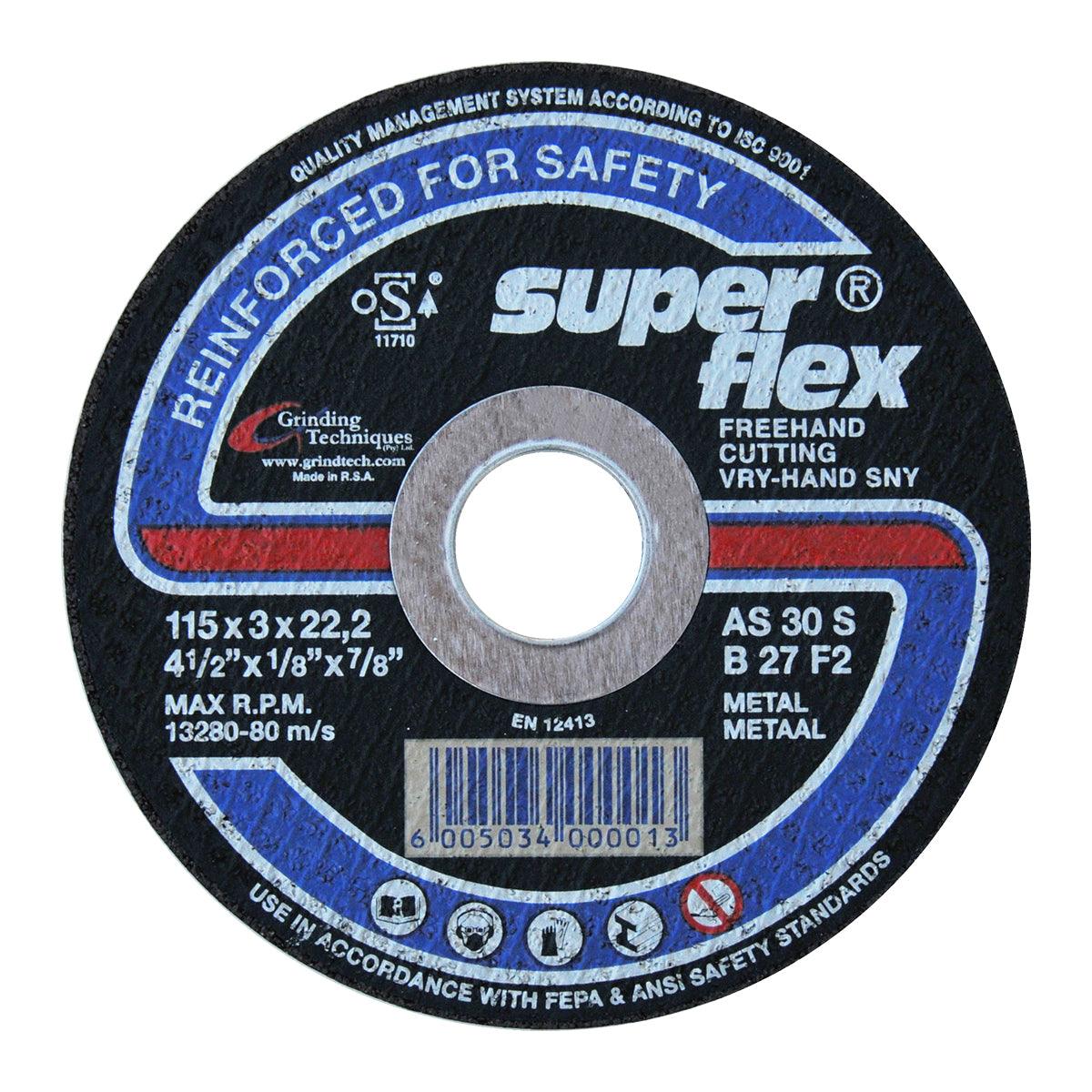 Superflex Cutting Disc Flat Steel 115 X3 Mm - Livestainable.co.za