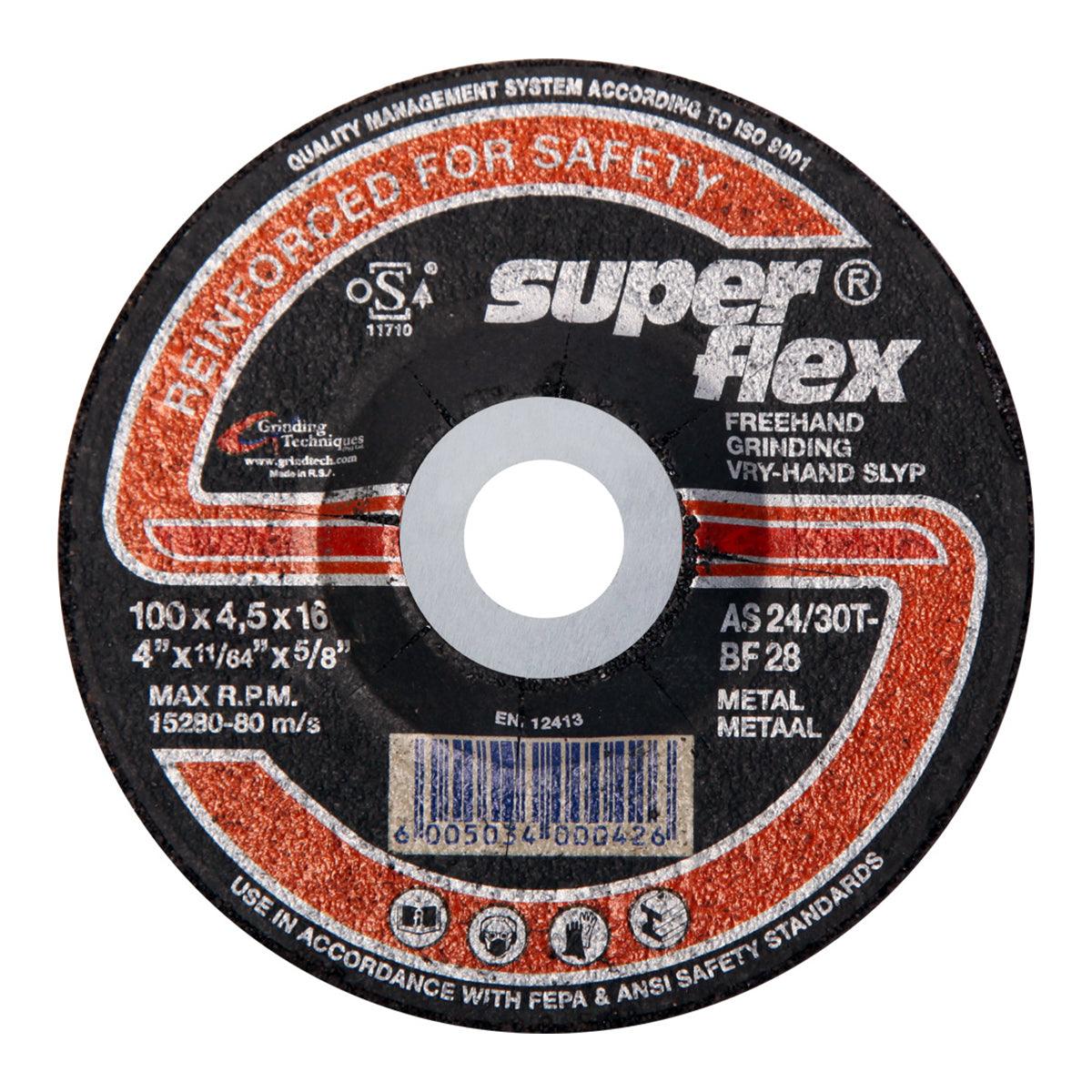 Superflex Grinding Disc Dome Steel 100 X4.5 Mm - Livestainable.co.za