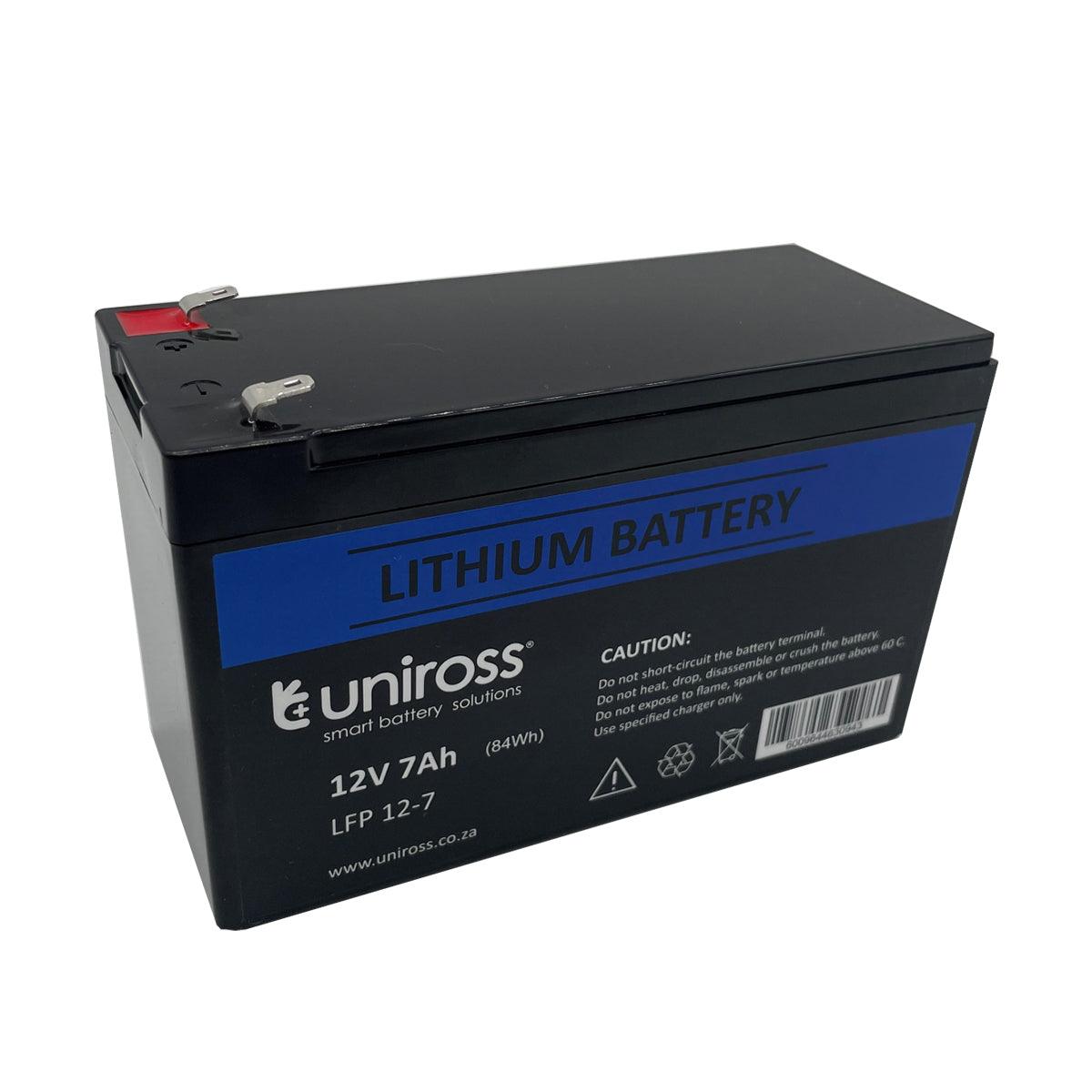 Uniross Battery Lithium 12 Volt 7 Amp Hour - Livestainable.co.za