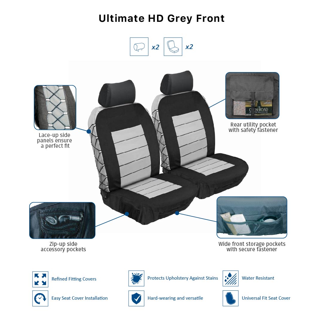 Ultimate Hd Car Front Seat Cover Set