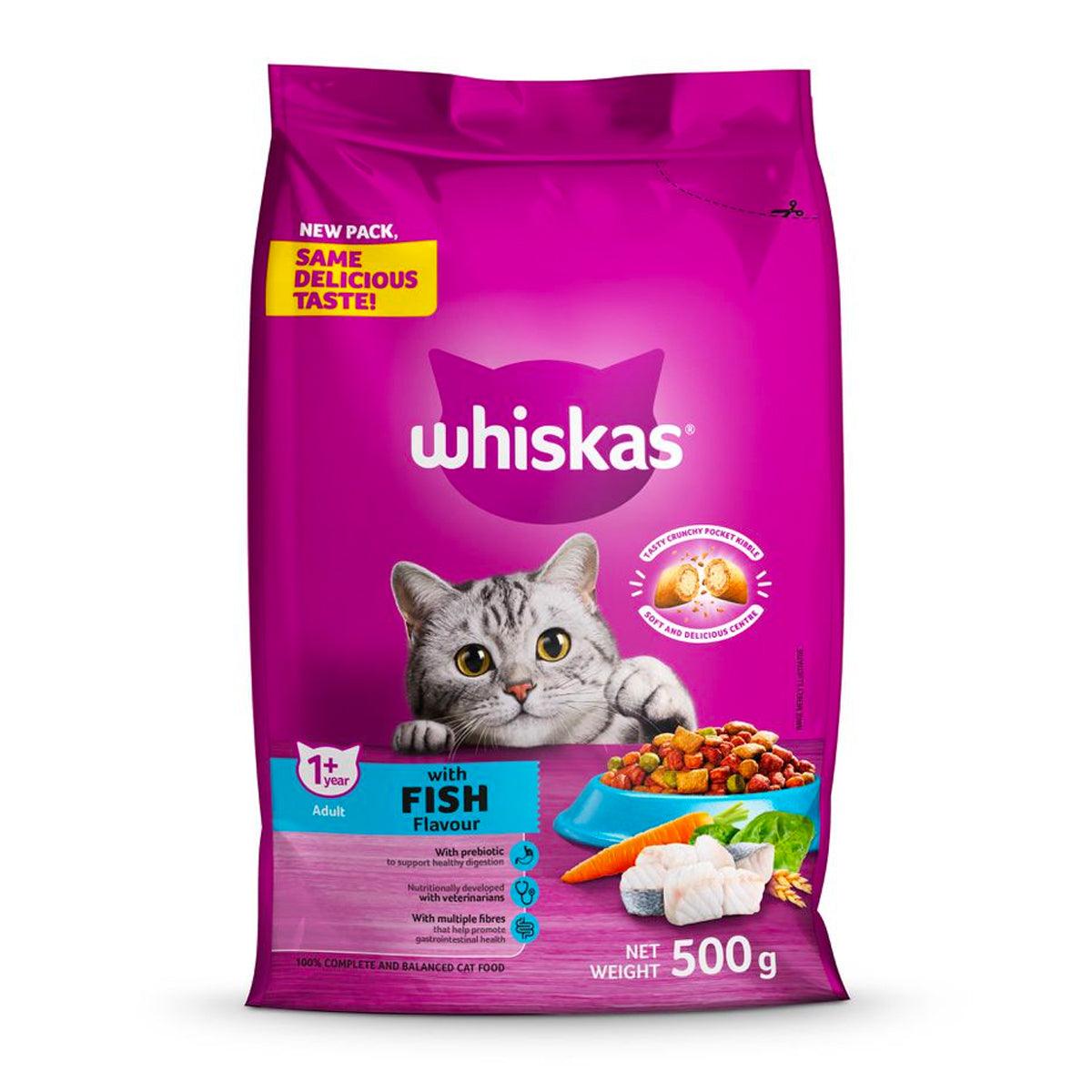 Whiskas Cat Food Dry Adult Fish 500 G - Livestainable.co.za