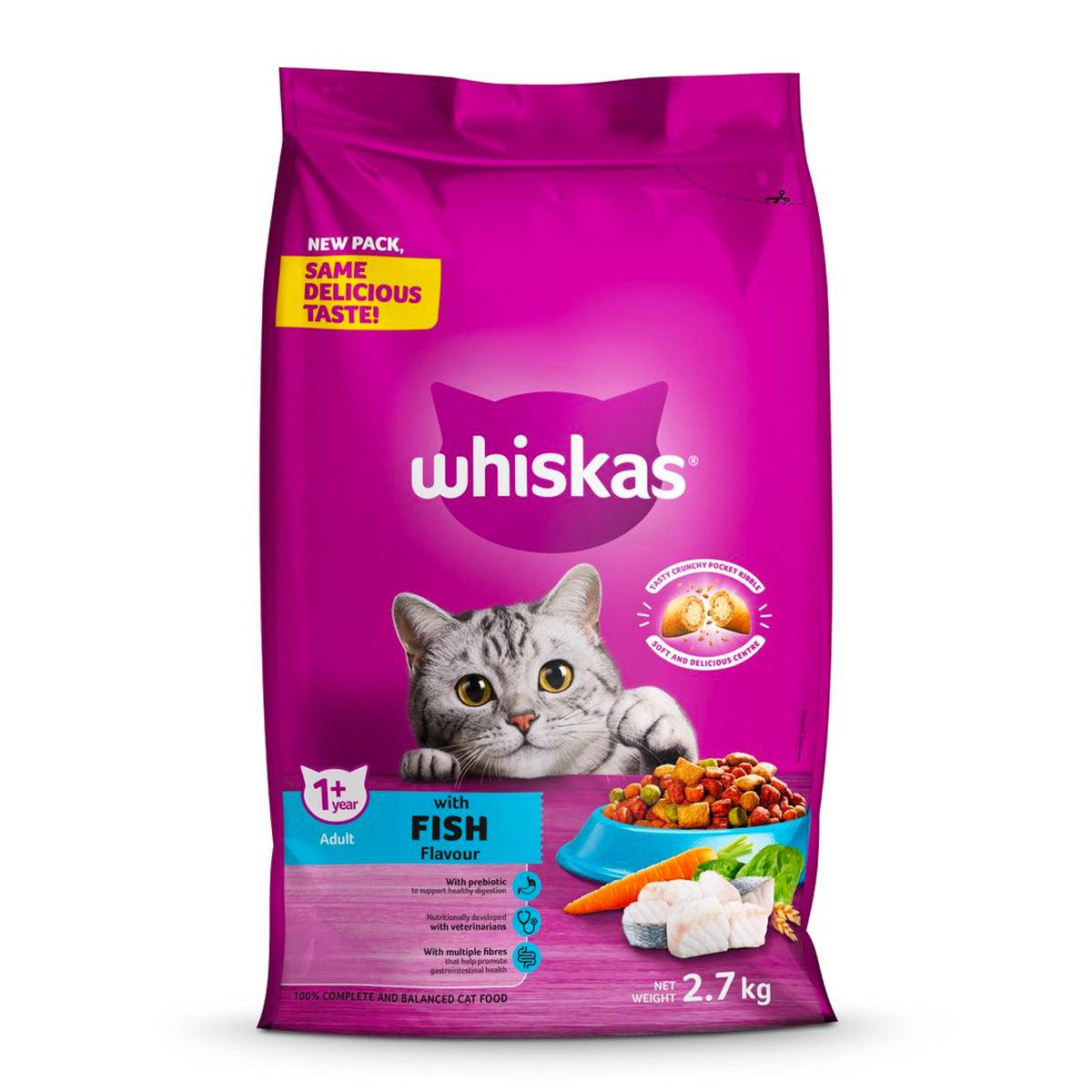 Whiskas Cat Food Dry Adult Fish 2.7 Kg - Livestainable.co.za