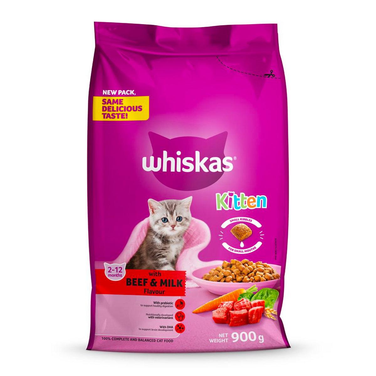 Whiskas Cat Food Dry Kitten Food Beef 900 G - Livestainable.co.za