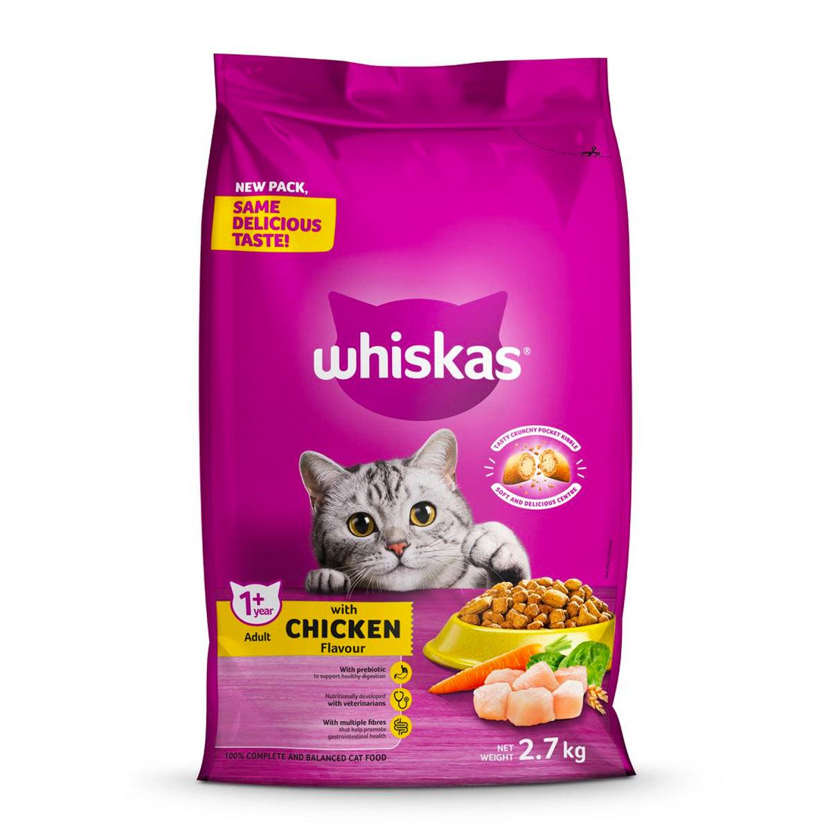 Whiskas Cat Food Dry Adult Chicken 2.7 Kg - Livestainable.co.za