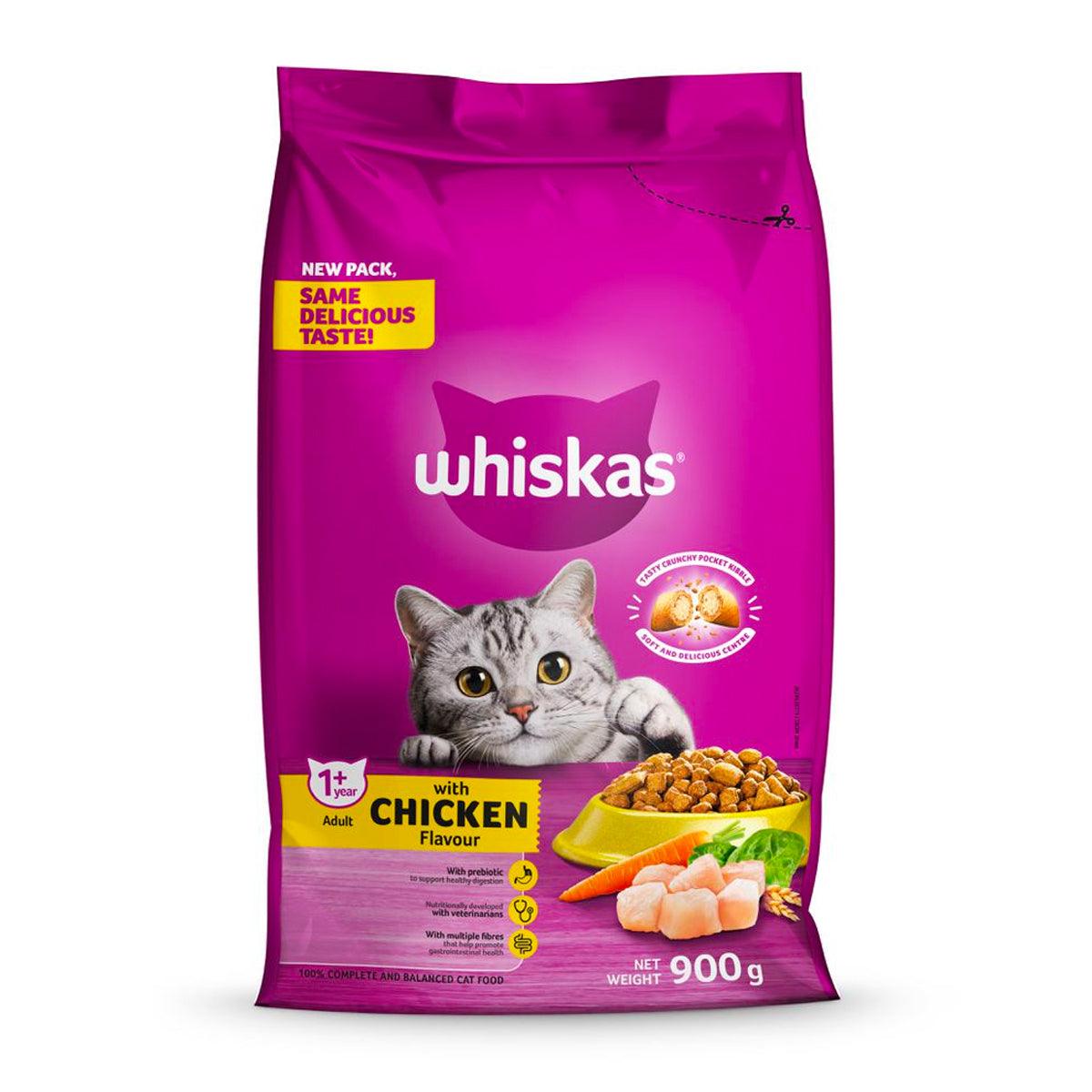 Whiskas Cat Food Dry Adult Chicken 900 G - Livestainable.co.za