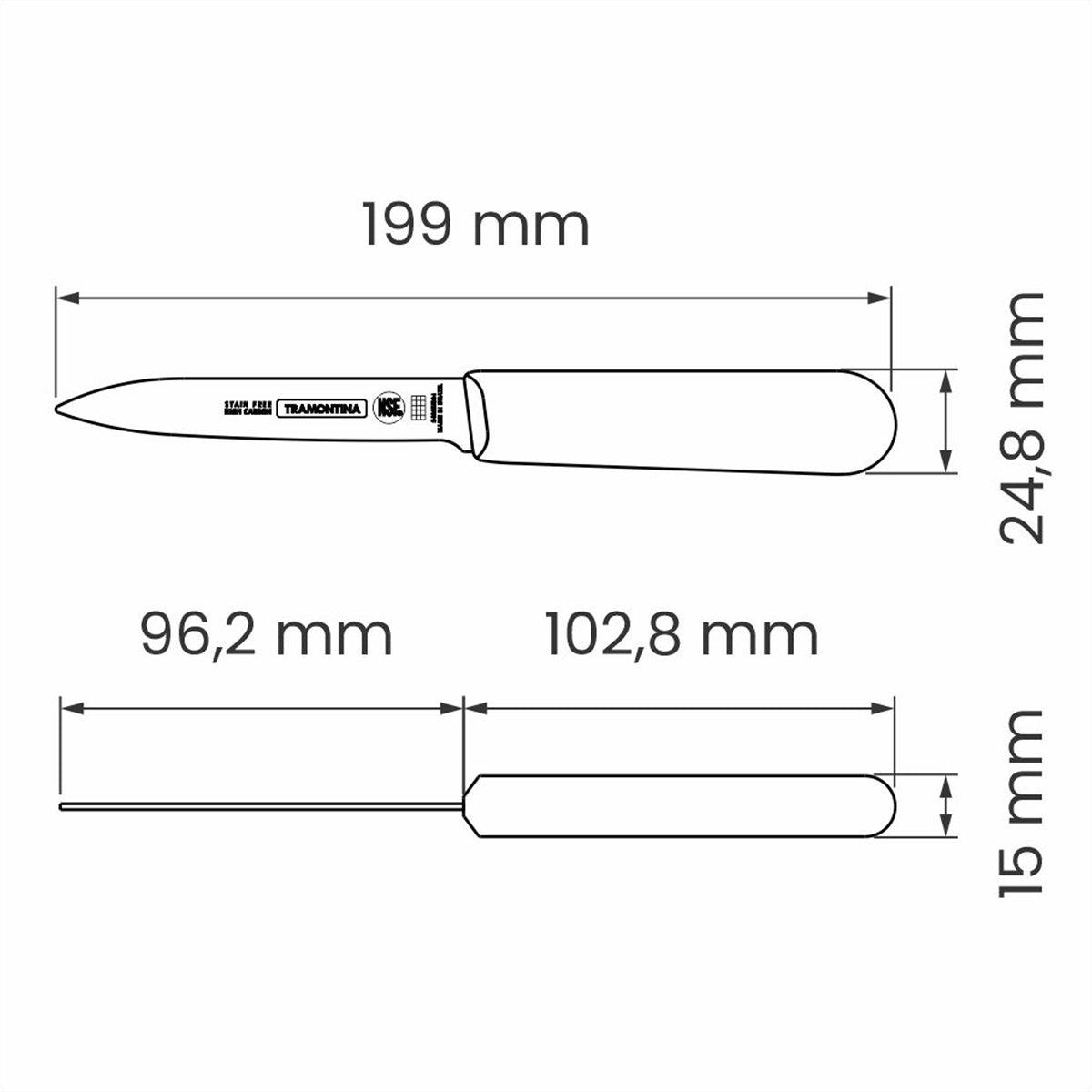 Tramontina Professional Paring Knife 10 Cm Blk Bp - Livestainable.co.za