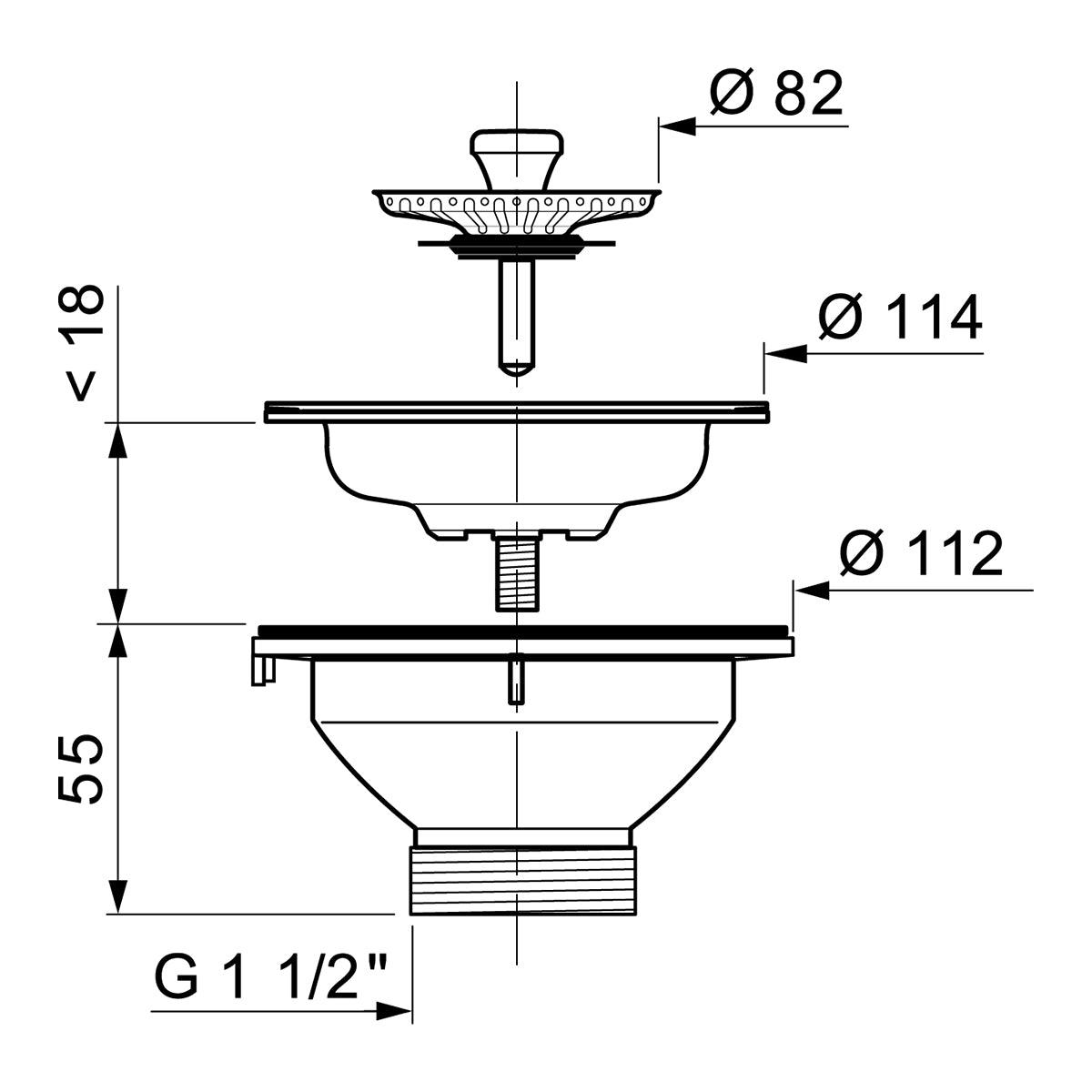 Wirquin Basket Sink Waste 90 Mm St/Steel - Livestainable.co.za