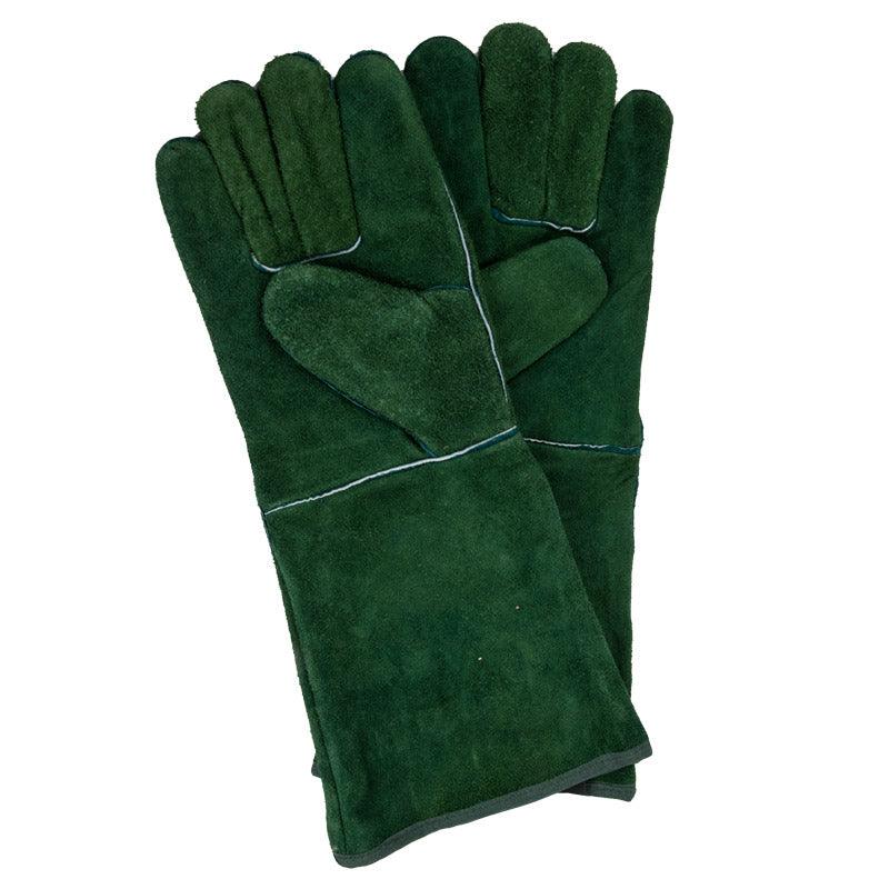 Strike Arc Leather Welding Glove Elbow Grey/Green - Livestainable.co.za