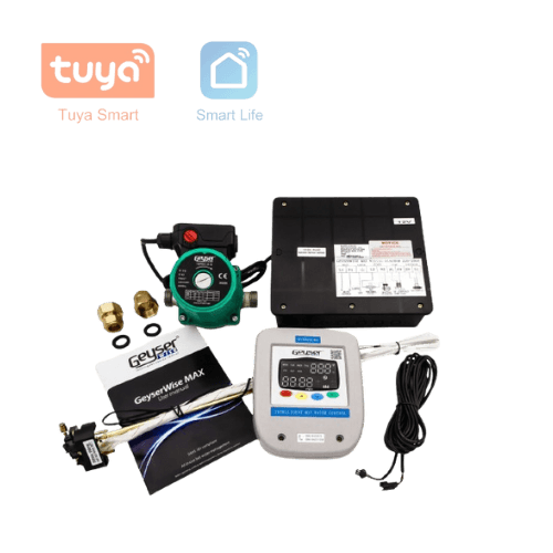 Geyserwise Max Smart 220V Kit - Tuya Smartlife Geyserwise Max with 220V Hot Water Circulation Pump - Livestainable.co.za