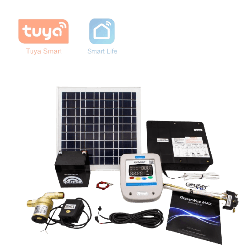 Geyserwise Max Smart 12V Kit – Tuya Smartlife Geyserwise Max with 12V Brass Hot Water Circulation Pump - Livestainable.co.za