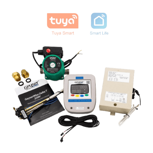 Geyserwise Delta T Smart 220V Kit – Tuya Smartlife Geyserwise Delta T with 220V Hot Water Circulation Pump - Livestainable.co.za