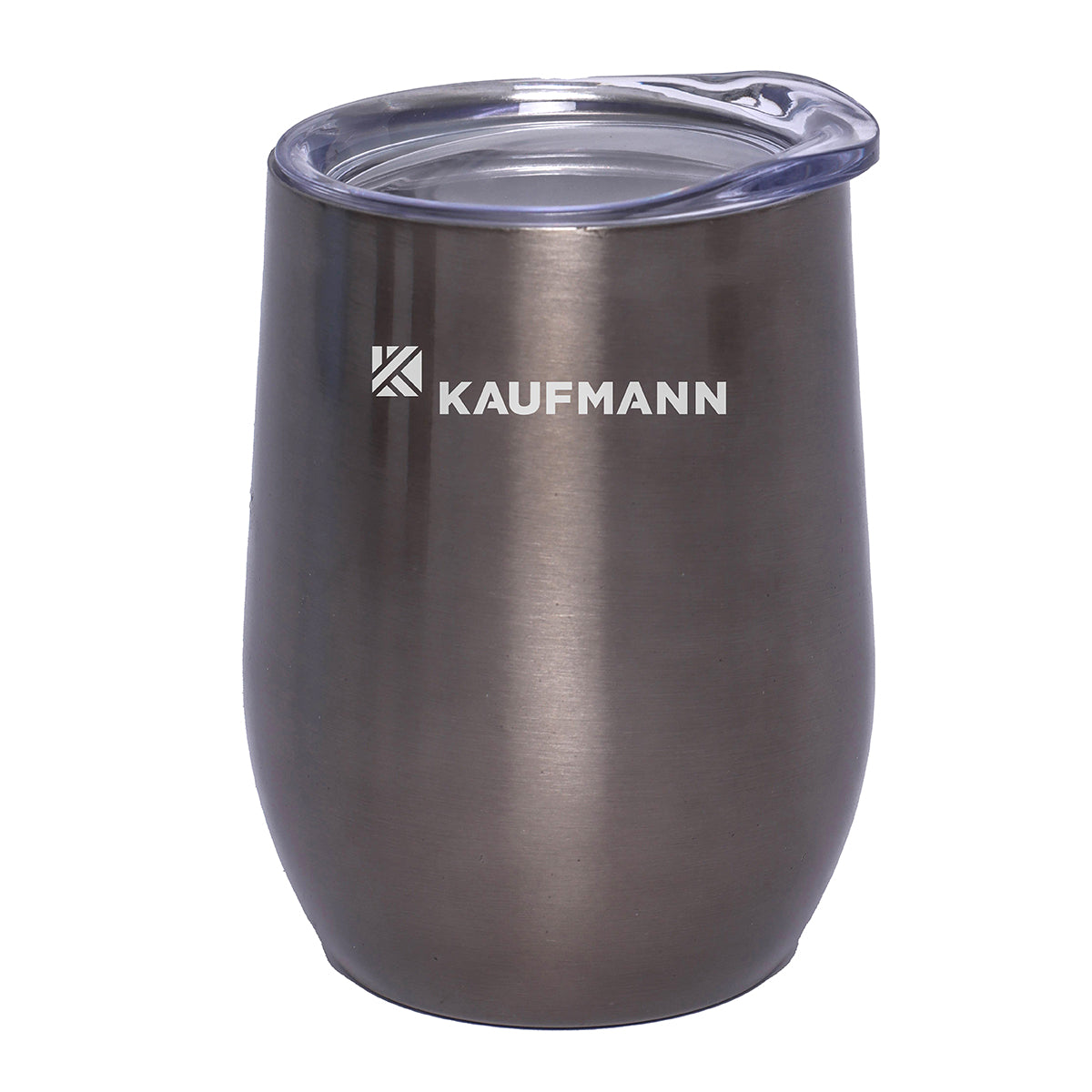 Kaufmann Tumbler Wine Dbl Wall With Lid Gry 350 Ml