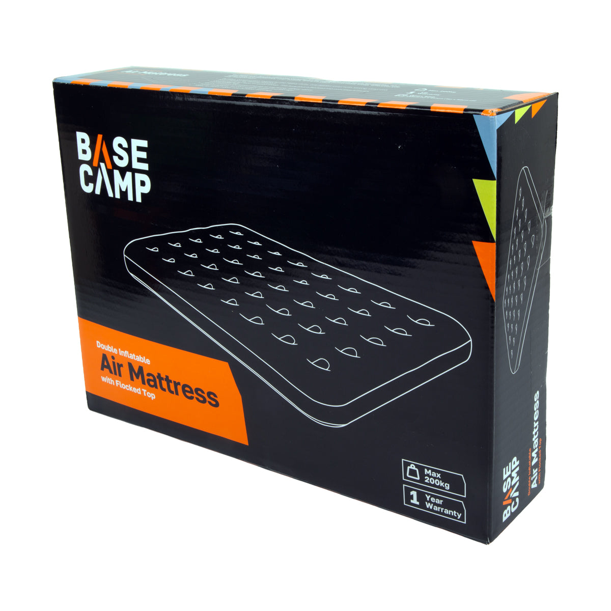 Basecamp Inflatable Air Mattress Flocked Double