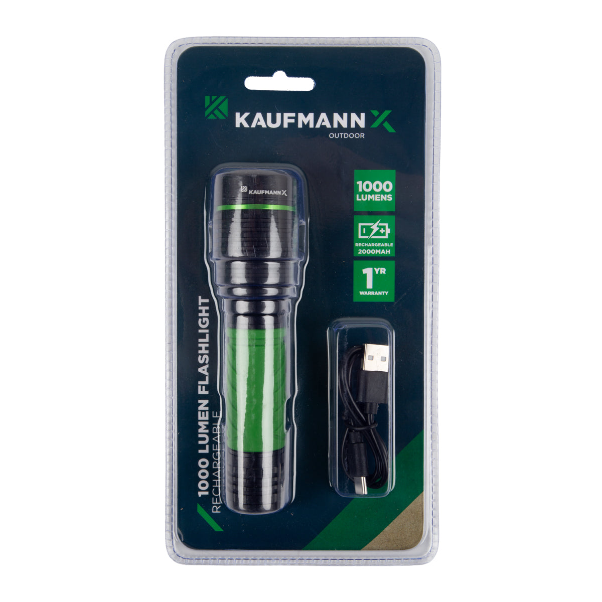 Kaufmann X 1000 Lumen Rechargeable Flashlight