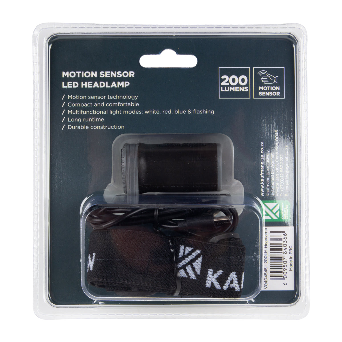 Kaufmann 200 Lumen 3 W Motion Sensor Headlamp