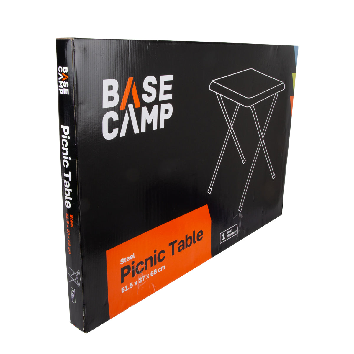 Basecamp Picnic Table Steel Size 51.5 X37 X68 Cm