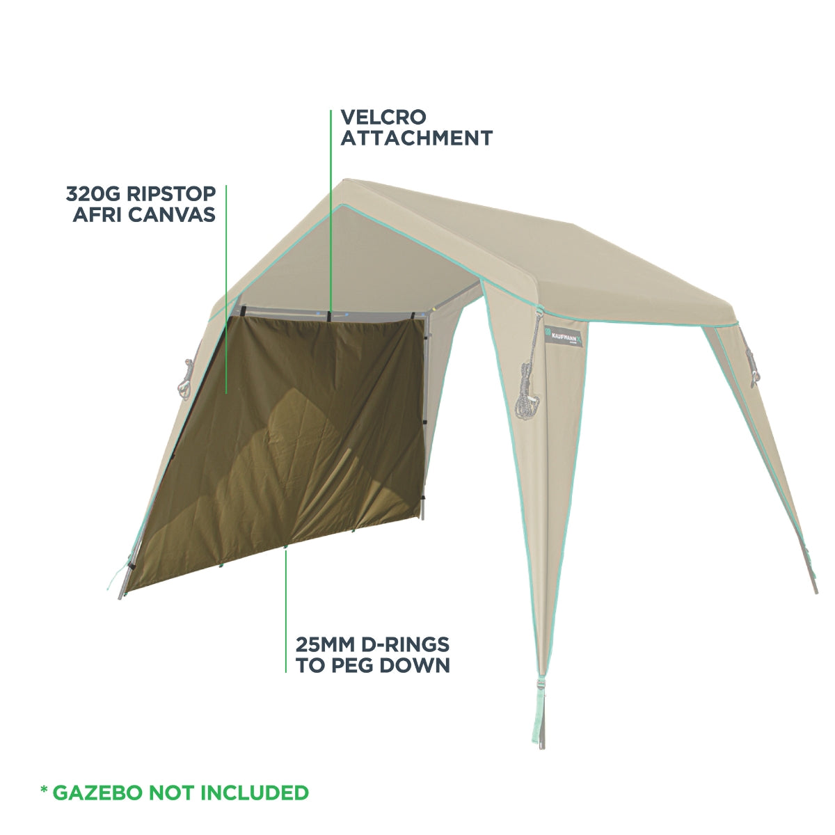 Kaufmann X Afri Canvas Gazebo Compact Side Wall