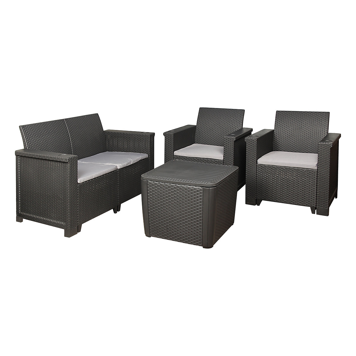 Contour Jabulani 4 Pc Patio Set Charcoal