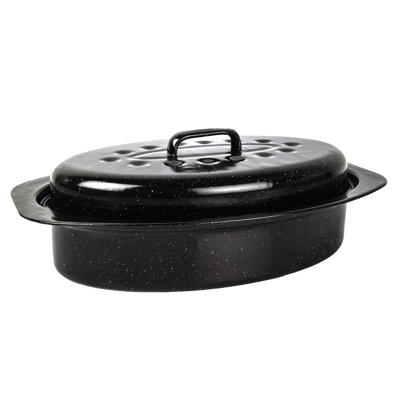 Kaufmann Oval Enamel Coated Pan + Lid 3 L