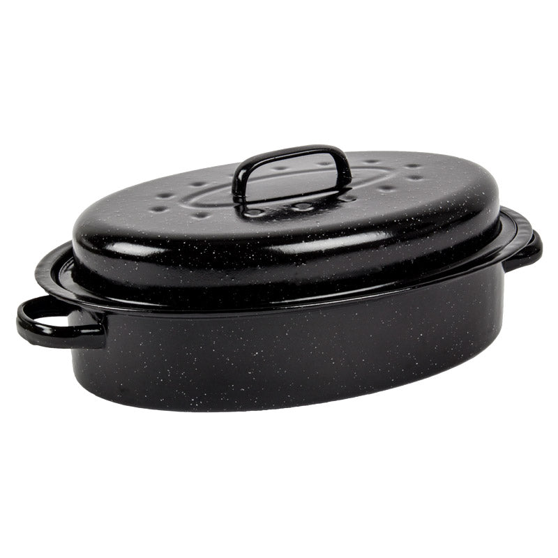 Kaufmann Oval Enamel Coated Pan + Lid 5 L
