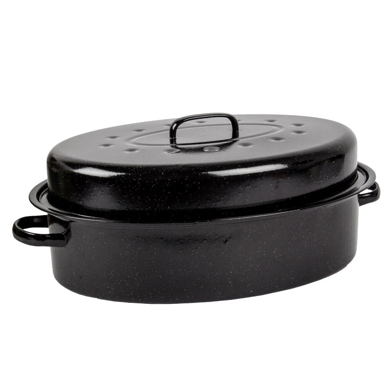 Kaufmann Oval Enamel Coated Pan + Lid 8 L