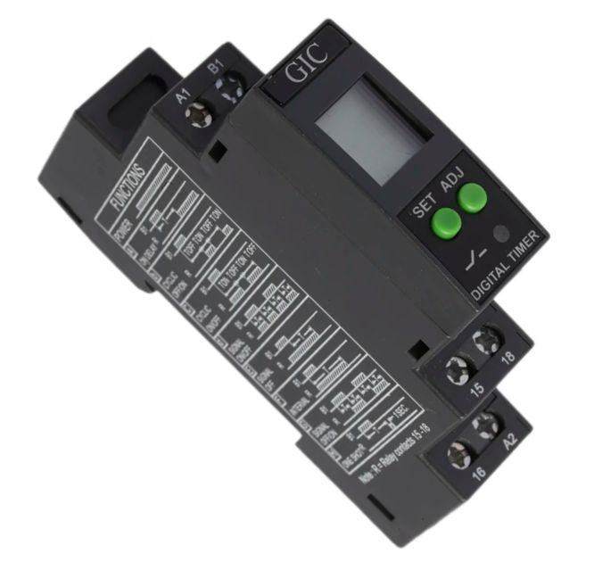 Digital Timer Relay Spdt Multi Function Din Mount Voddts