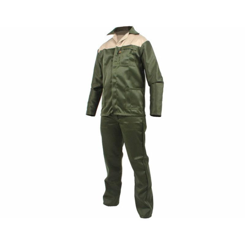 Overall 2 Pce 2 T Khaki/Grn Size 34 Chest 30 Waist - Livestainable.co.za