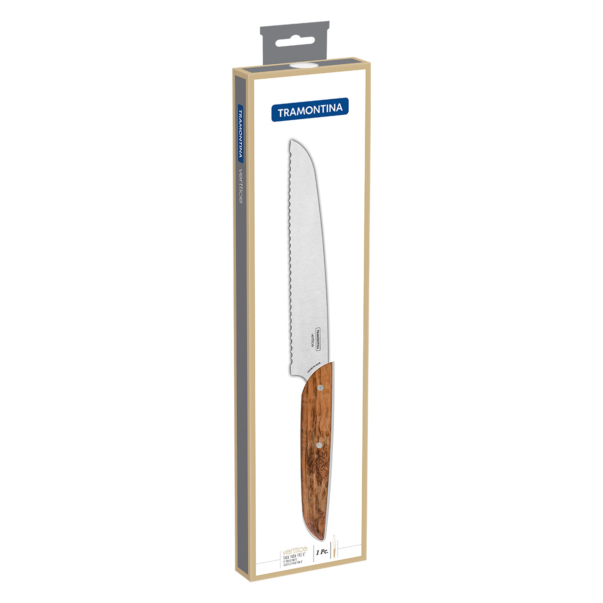 Tramontina Vertice Natural Wood Bread Knife 20 Cm