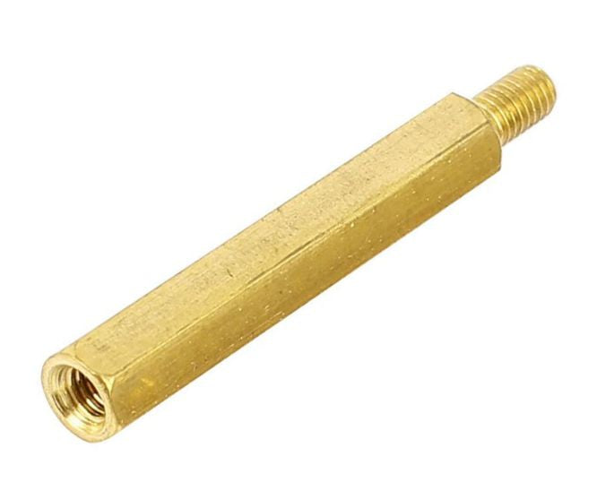 Brass Spacer Mal Fem M3x30x8mm 210179