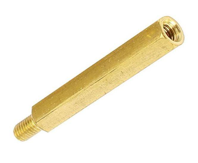 Brass Metal Spacer Mal Fem M3x15x8mm 210177 - Livestainable.co.za