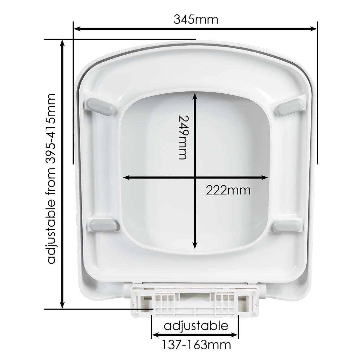 Wirquin Toilet Seat Compact Sq S/Close Thermodur W - Livestainable.co.za