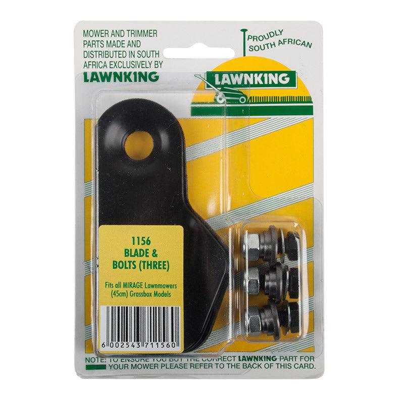 Lawnking L/Mower Blade Abd Bolt 3 Mirage Ninja - Livestainable.co.za