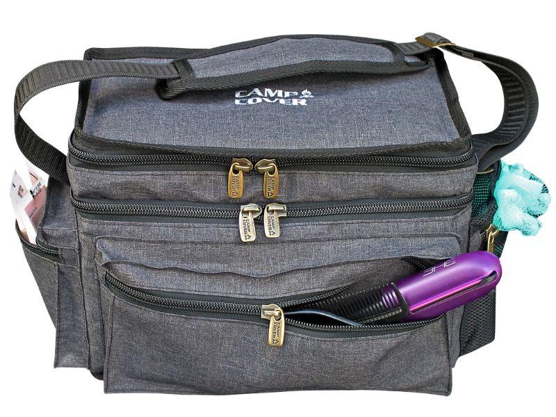 Camp Cover Vanity Bag Cotton Dark Grey - Livestainable.co.za