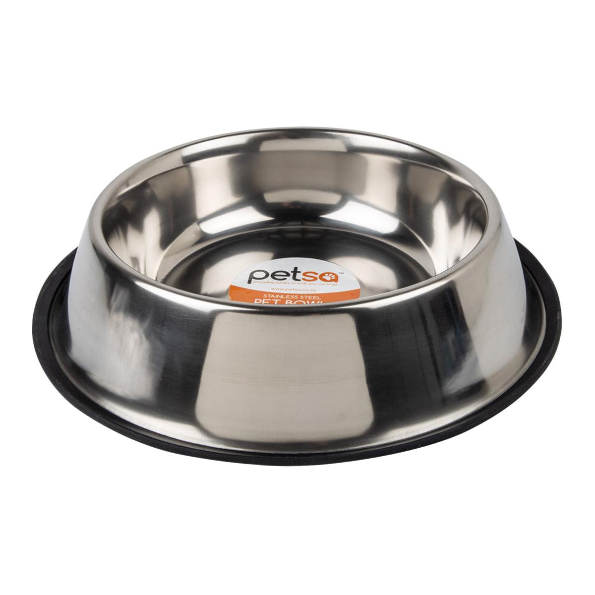 Dog Bowl S/Steel Non Tip Anti Skid 34 Cm / 1980 Ml - Livestainable.co.za