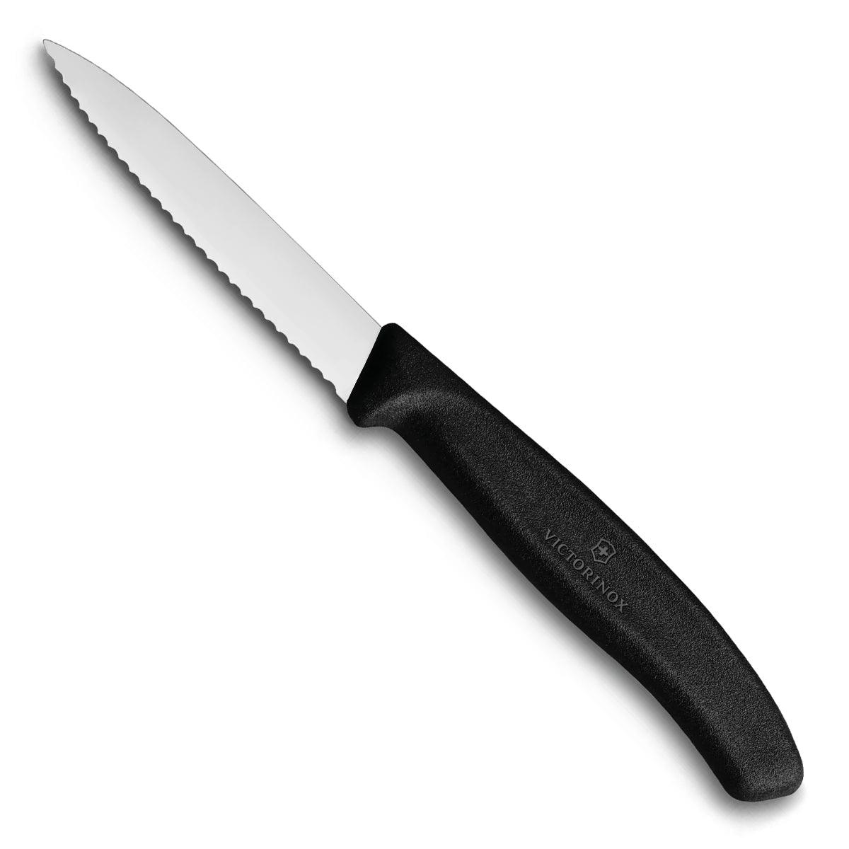 Victorinox Paring Knife Serrated 10 Cm Black - Livestainable.co.za