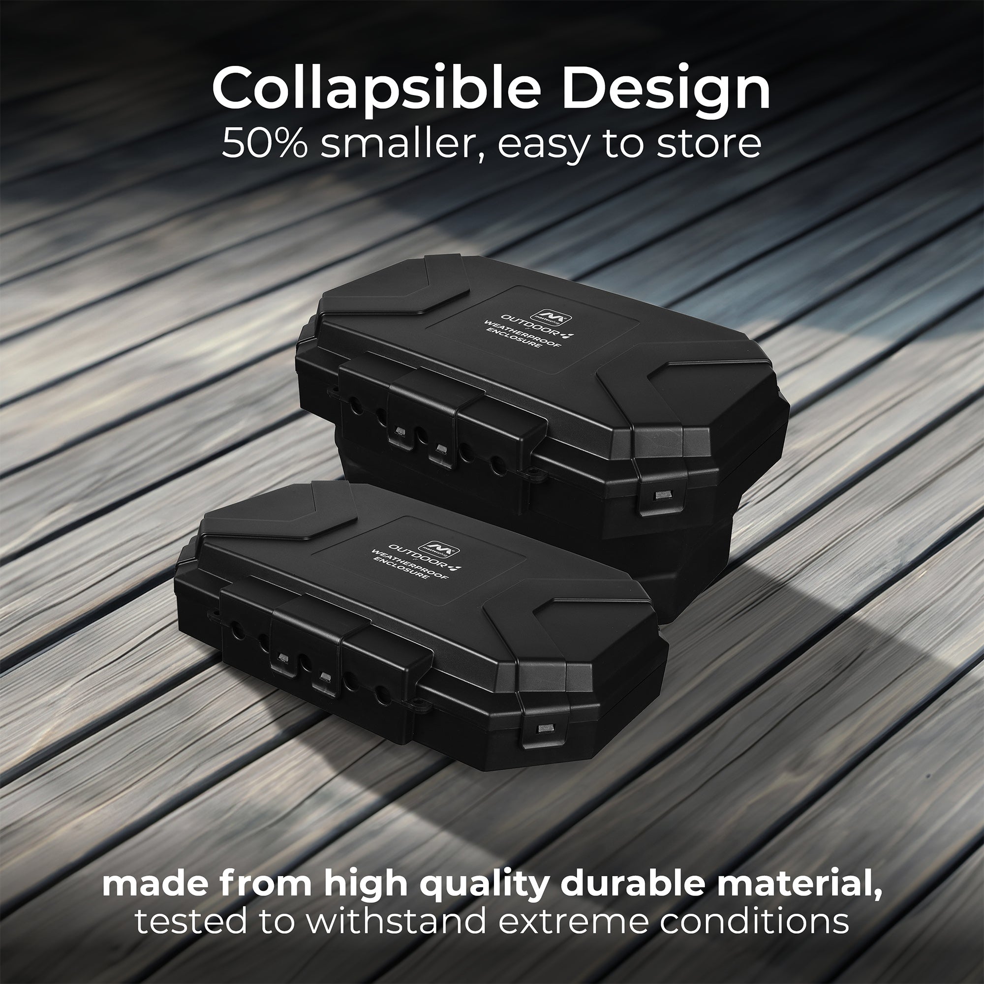 Alva Lifestyle Weatherproof Box, Collapsible Ip54, Black