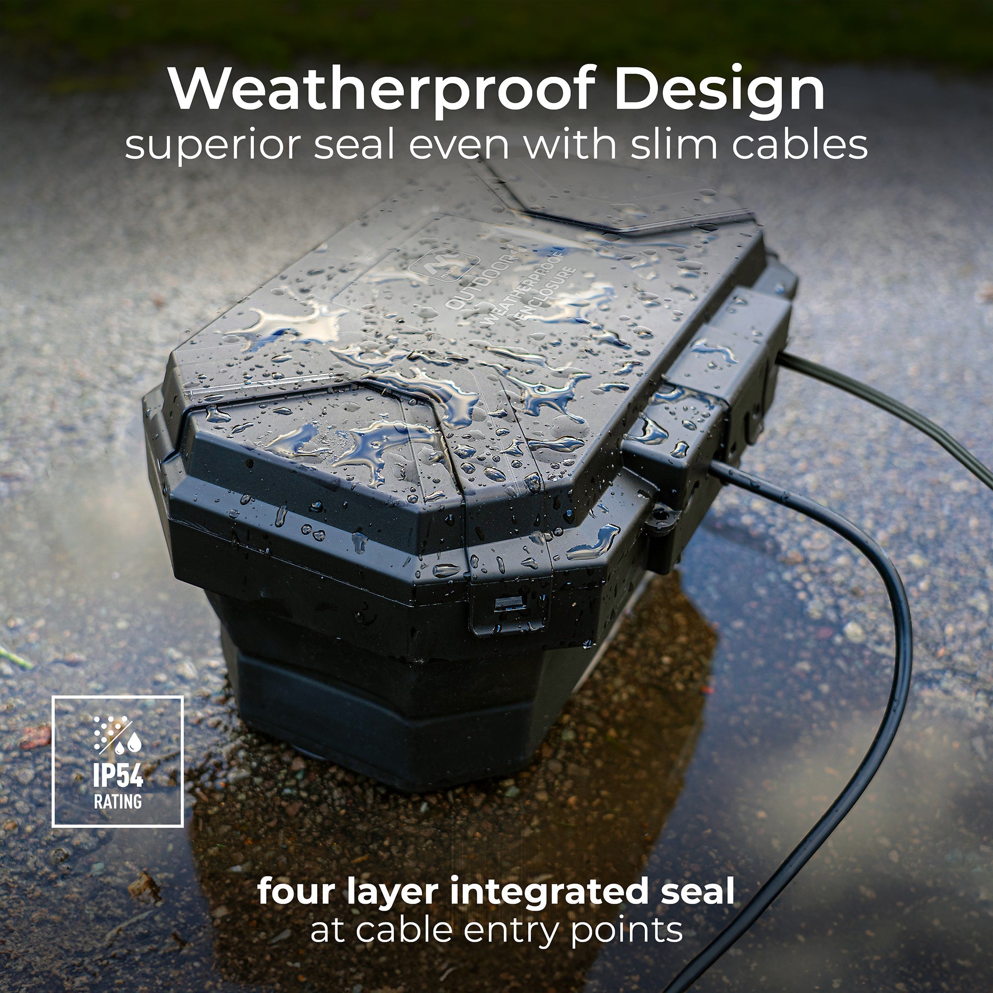 Alva Lifestyle Weatherproof Box, Collapsible Ip54, Black
