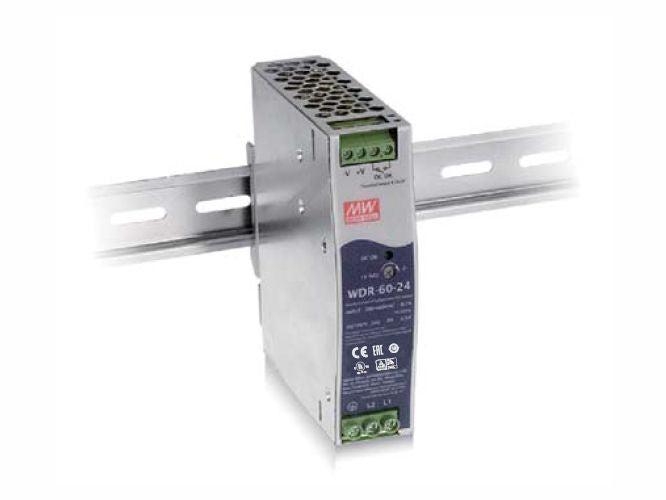 Power Supply D/R In=230/380 Out=24 Vdc @ 2.5 A Wdr 60 24