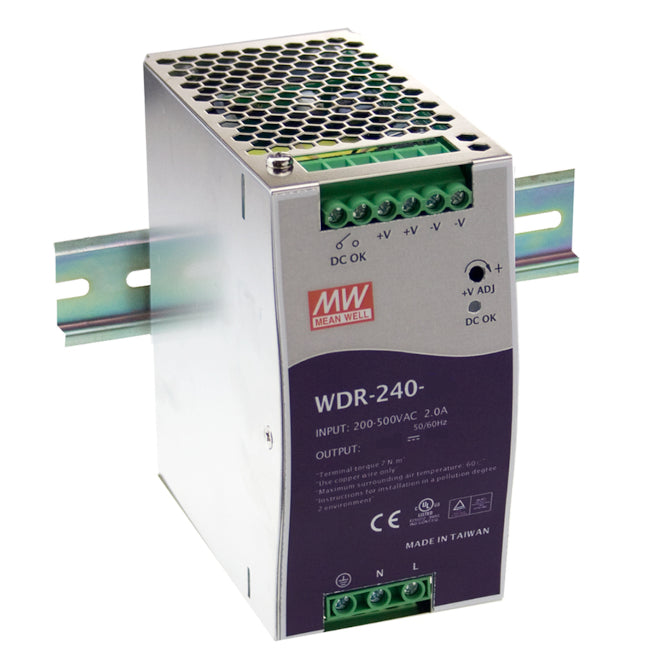 Power Supply D/R I=380 V 1 Ph O=48 V 5 A Wdr 240 48